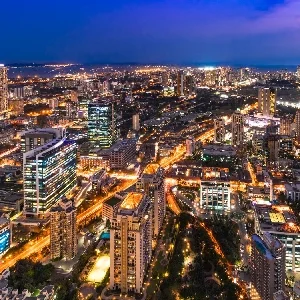 Mumbai Night View Skyline Thumbnail
